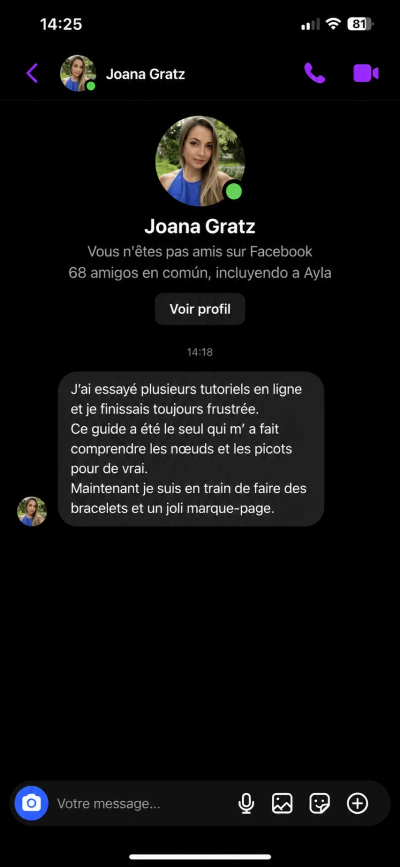 Témoignage Joana Gratz
